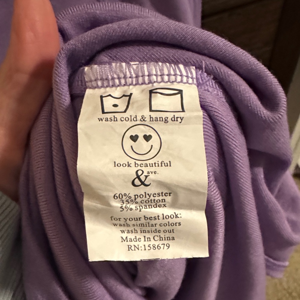 Ampersand Avenue Tunic length Purple Hoodie - Picture 4 of 5